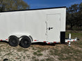 Load image into Gallery viewer, Delco Cargo 6'8'x16'x7' Enclosed Tandem 14k WHITE - 4898 - J4 Trailer

