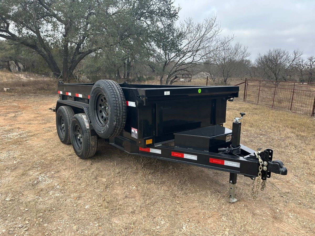 Delco Dump 60"x10' Tandem 7k - Black 2737 - J4 Trailer