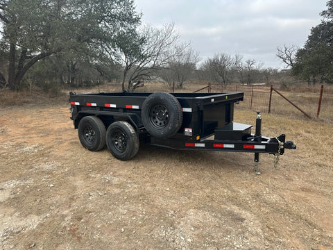 Delco Dump 60"x10' Tandem 7k - Black 2737 - J4 Trailer