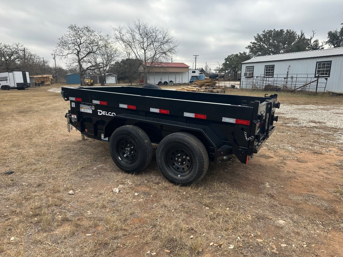 Delco Dump 60"x10' Tandem 7k - Black 2737 - J4 Trailer