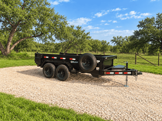 Delco Dump 72"x12' Tandem 12K Dump Trailer BLACK - 5955 - J4 Trailer