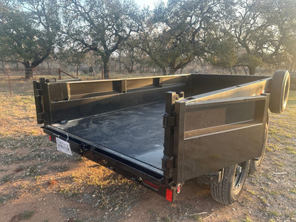 Delco Dump 72"x12' Tandem Axle Dump Trailer ARMY GREEN - 0822 - J4 Trailer