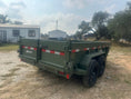 Load image into Gallery viewer, Delco Dump 72"x12' Tandem Axle Dump Trailer ARMY GREEN - 0822 - J4 Trailer
