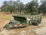 Delco Dump 72"x12' Tandem Axle Dump Trailer ARMY GREEN - 0822 - J4 Trailer