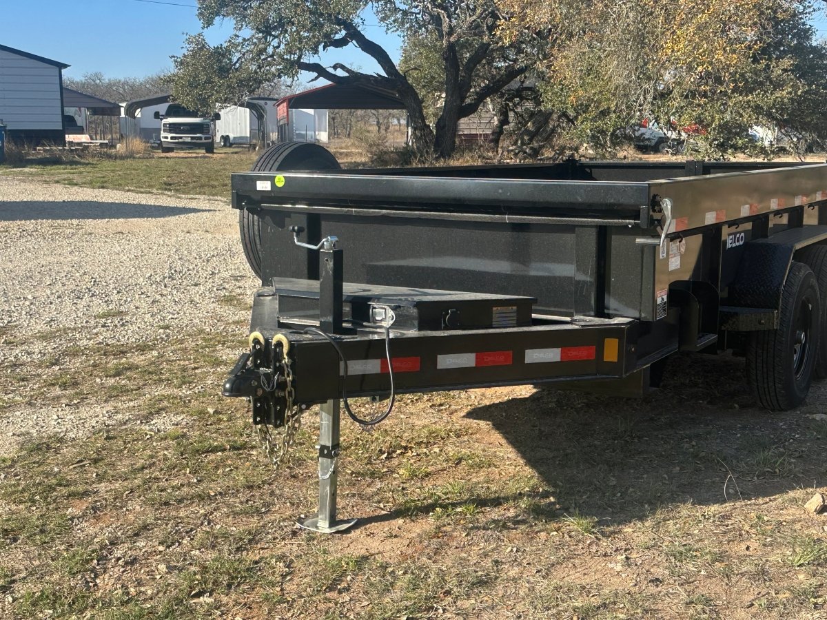 Delco Dump 72"x12' Tandem Axle Dump Trailer ARMY GREEN - 0822 - J4 Trailer