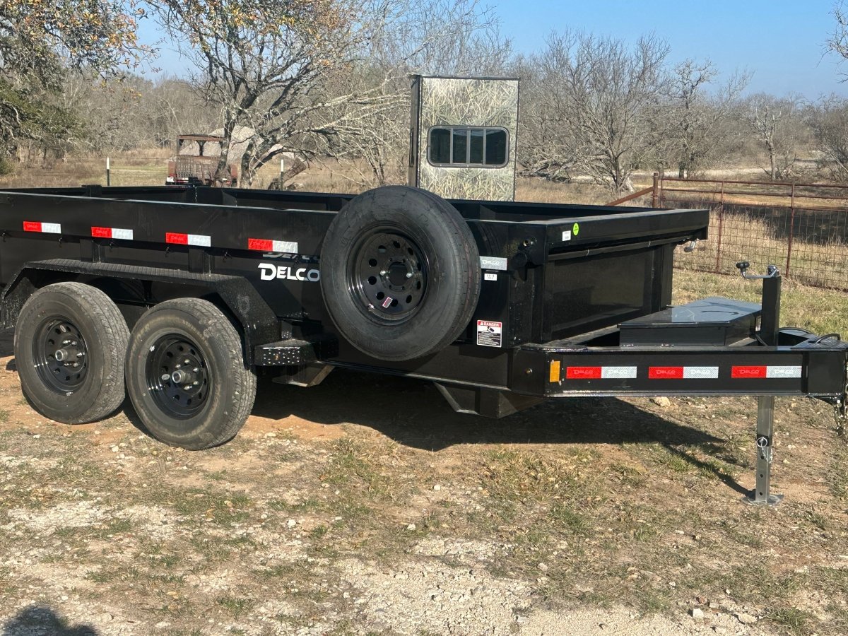 Delco Dump 72"x12' Tandem Axle Dump Trailer ARMY GREEN - 0822 - J4 Trailer