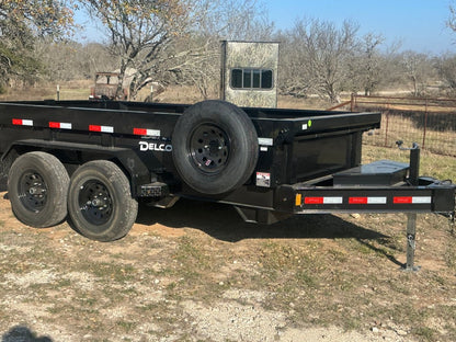 Delco Dump 72"x12' Tandem Axle Dump Trailer ARMY GREEN - 0822 - J4 Trailer
