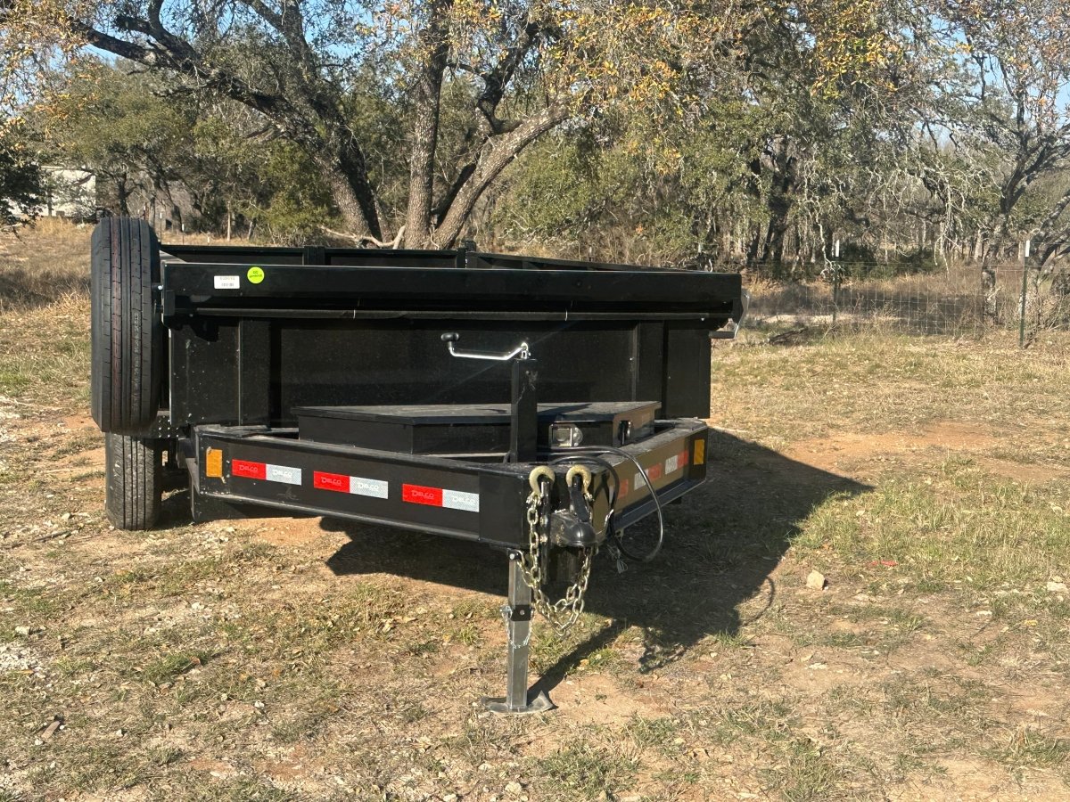 Delco Dump 72"x12' Tandem Axle Dump Trailer ARMY GREEN - 0822 - J4 Trailer