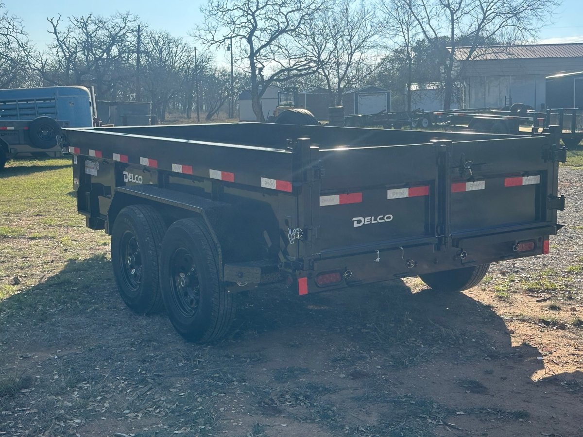 Delco Dump 72"x12' Tandem Axle Dump Trailer ARMY GREEN - 0822 - J4 Trailer
