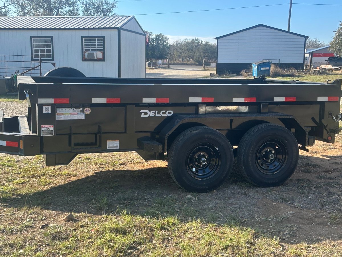 Delco Dump 72"x12' Tandem Axle Dump Trailer ARMY GREEN - 0822 - J4 Trailer