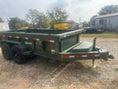 Load image into Gallery viewer, Delco Dump 72"x12' Tandem Axle Dump Trailer ARMY GREEN - 0822 - J4 Trailer
