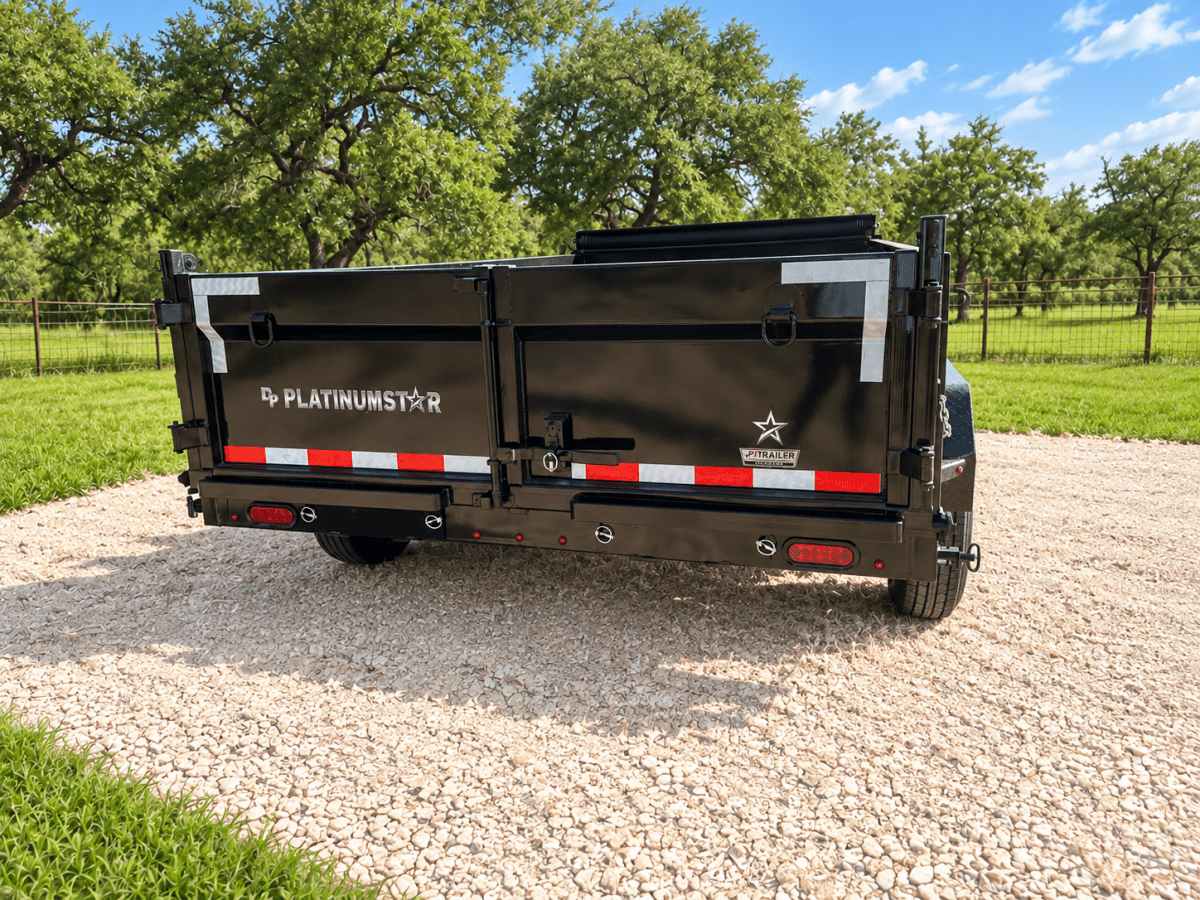 DP Platinum 82"x14' Eco Dump 14k Tandem BLACK Trailer- 2257 - J4 Trailer