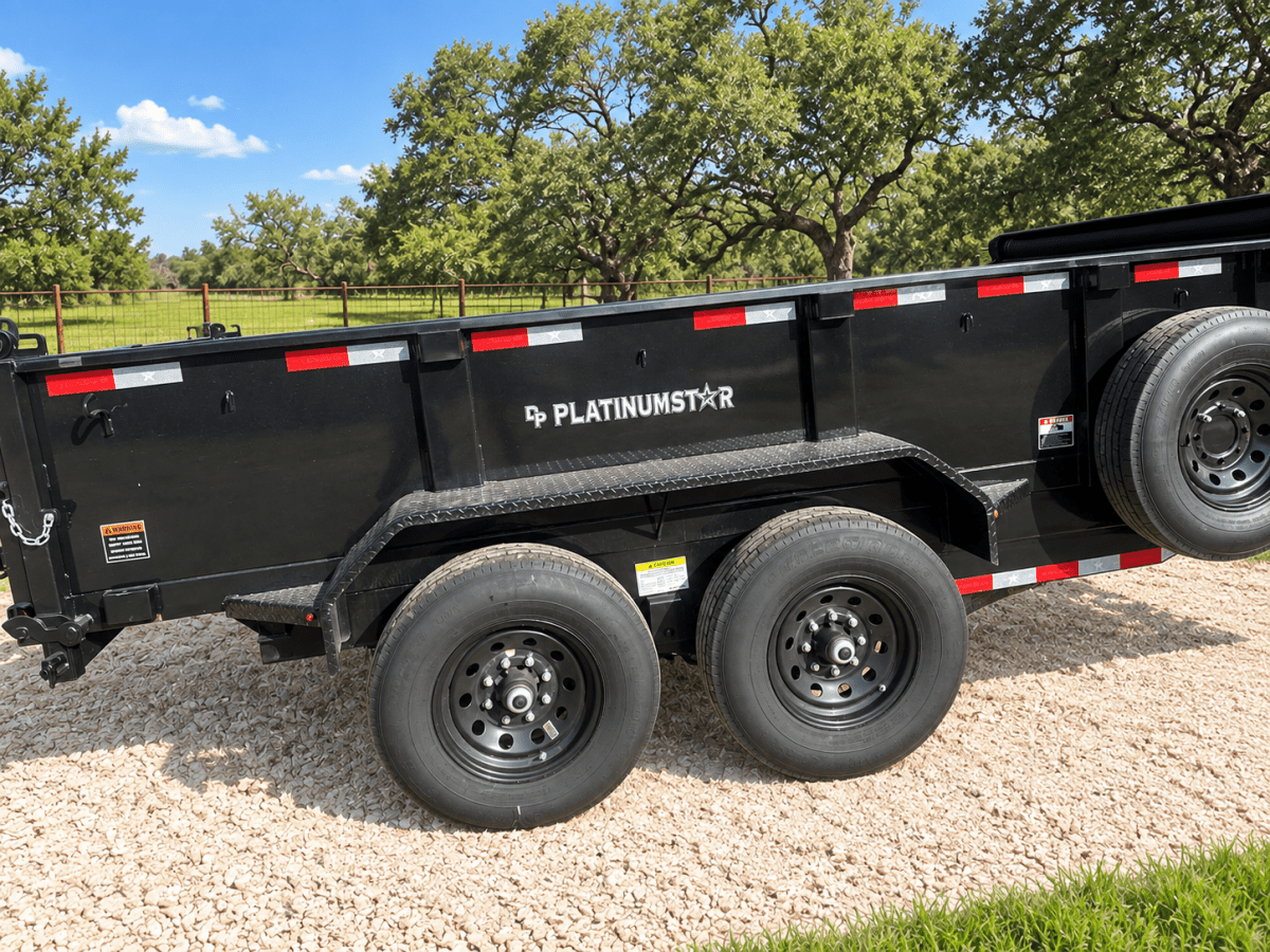 DP Platinum 82"x14' Eco Dump 14k Tandem BLACK Trailer- 2257 - J4 Trailer