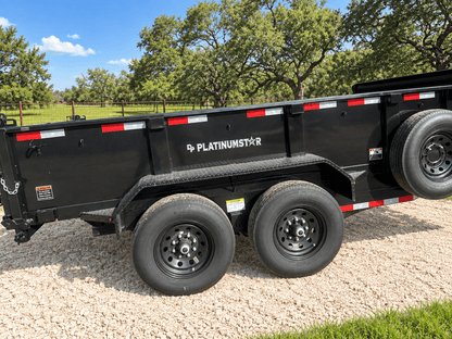DP Platinum 82"x14' Eco Dump 14k Tandem BLACK Trailer- 2257 - J4 Trailer