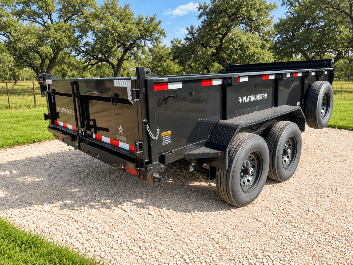 DP Platinum 82"x14' Eco Dump 14k Tandem BLACK Trailer- 2257 - J4 Trailer