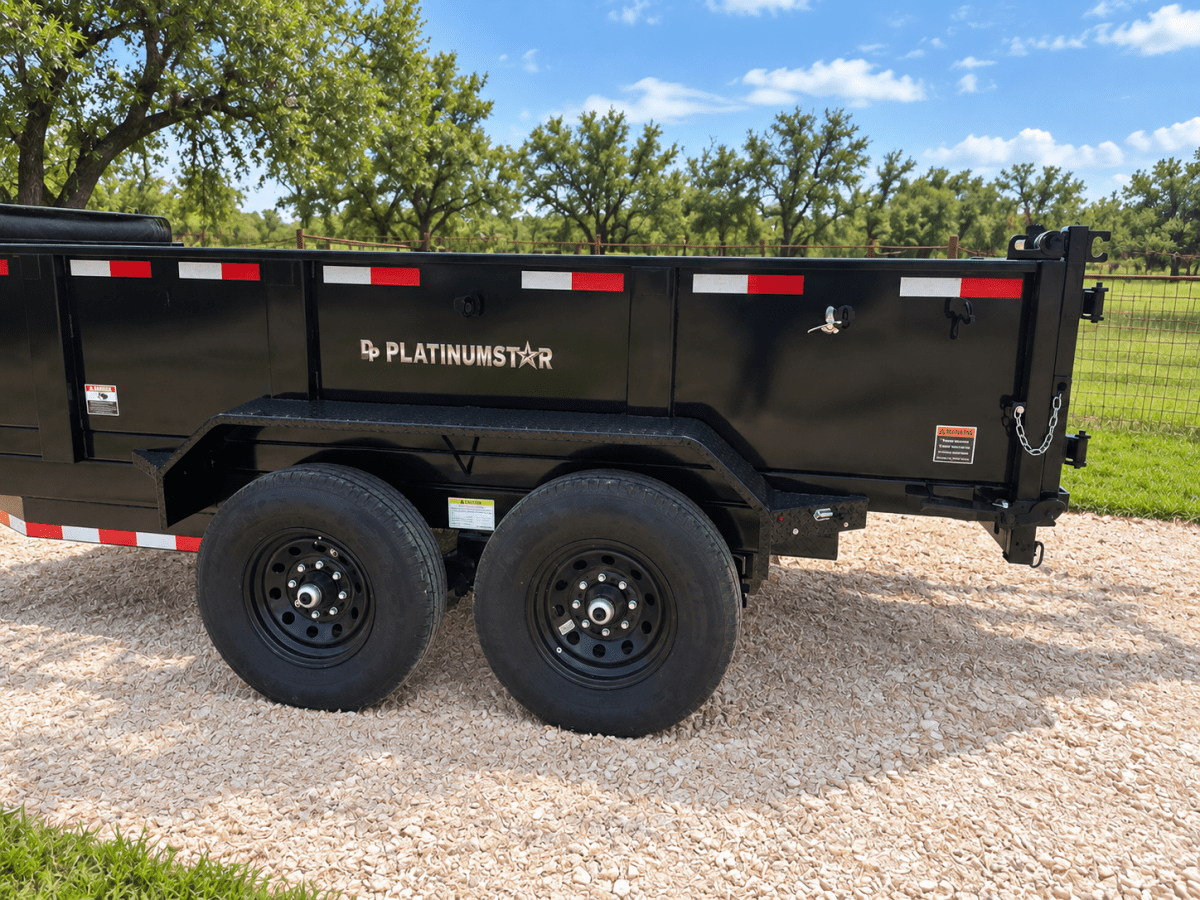DP Platinum 82"x14' Eco Dump 14k Tandem BLACK Trailer- 2257 - J4 Trailer