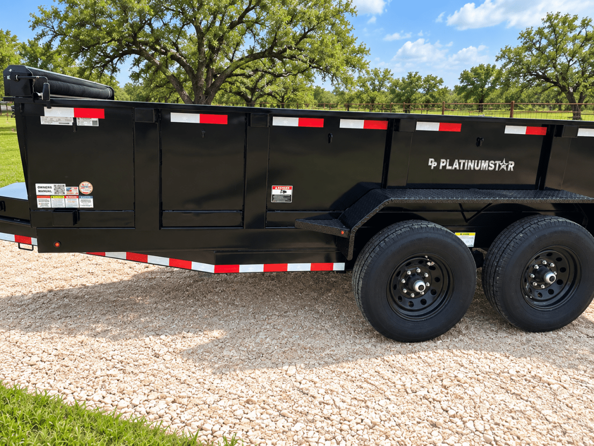 DP Platinum 82"x14' Eco Dump 14k Tandem BLACK Trailer- 2257 - J4 Trailer