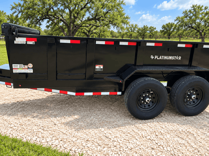 DP Platinum 82"x14' Eco Dump 14k Tandem BLACK Trailer- 2257 - J4 Trailer