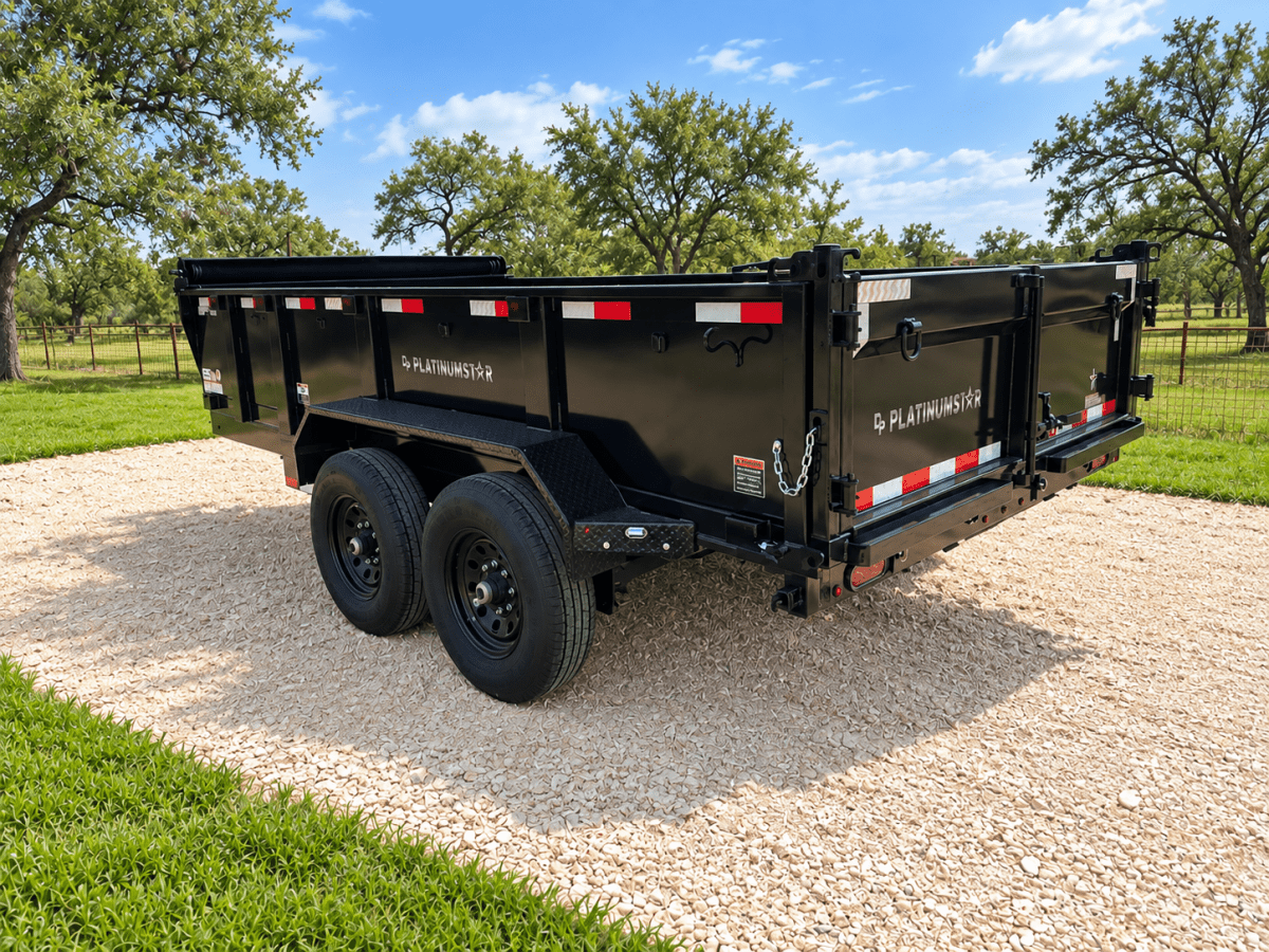 DP Platinum 82"x14' Eco Dump 14k Tandem BLACK Trailer- 2257 - J4 Trailer