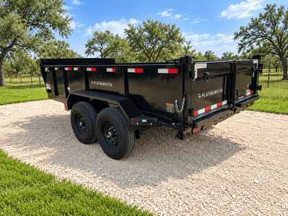 DP Platinum 82"x14' Eco Dump 14k Tandem BLACK Trailer- 2257 - J4 Trailer