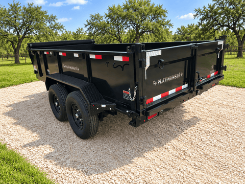DP Platinum 82"x14' Eco Dump 14k Tandem BLACK Trailer- 2257 - J4 Trailer