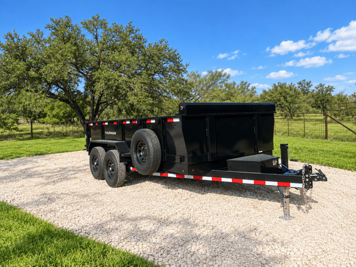 DP Platinum 82"x14' Eco Dump 14k Tandem BLACK Trailer- 2257 - J4 Trailer