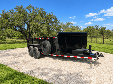 DP Platinum 82"x14' Eco Dump 14k Tandem BLACK Trailer- 2257 - J4 Trailer