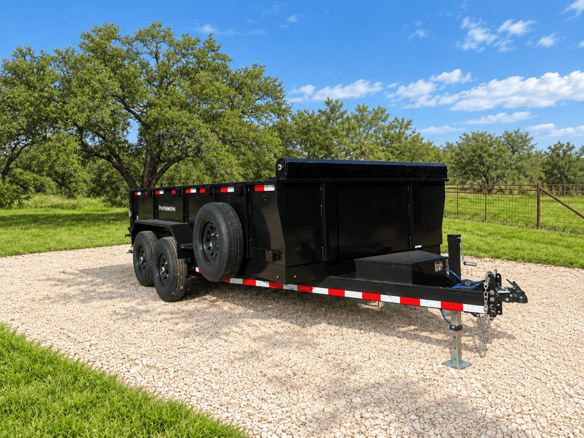 DP Platinum 82"x14' Eco Dump 14k Tandem BLACK Trailer- 2257 - J4 Trailer