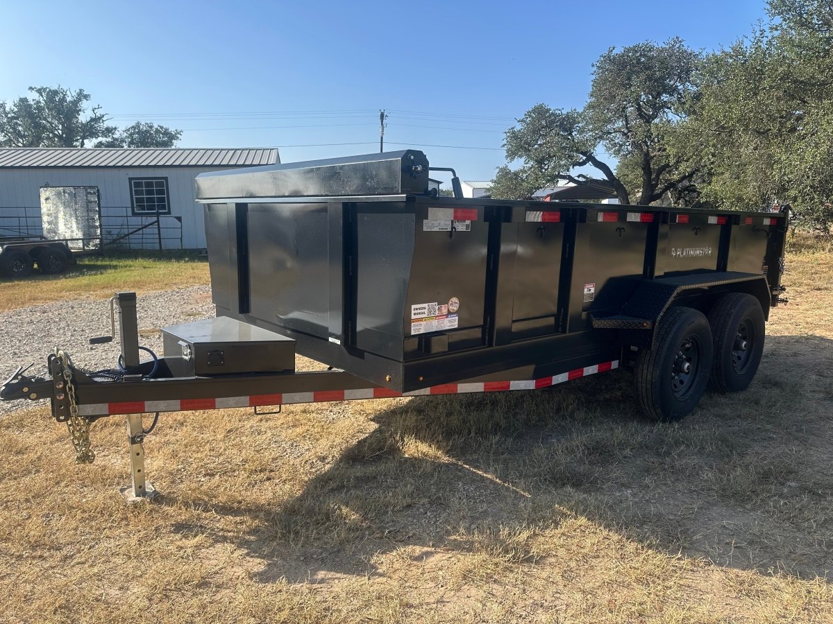 DP Platinum 82"x14' Tandem Eco Dump 14k BLACK - 1556 - J4 Trailer