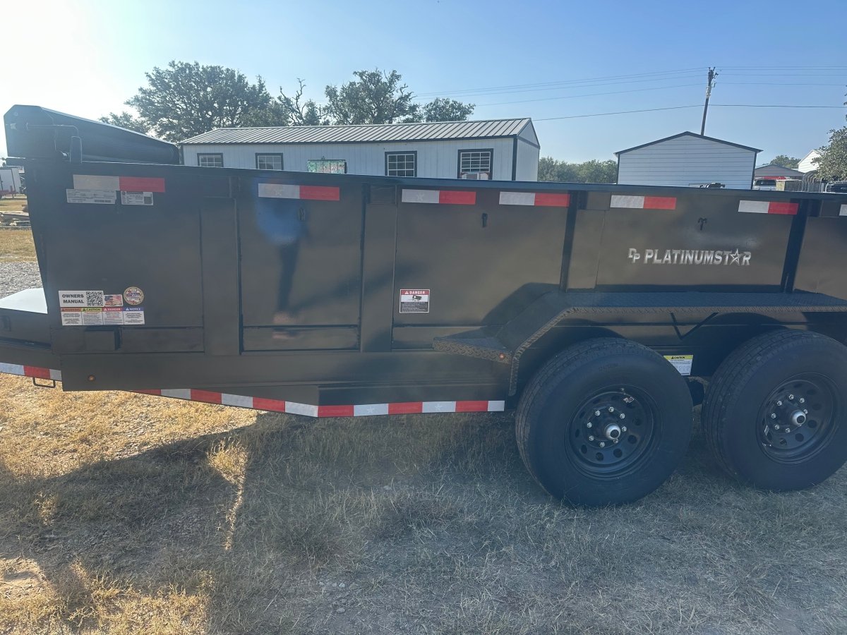 DP Platinum 82"x14' Tandem Eco Dump 14k BLACK - 1556 - J4 Trailer
