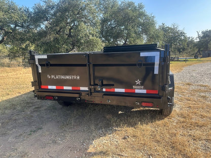 DP Platinum 82"x14' Tandem Eco Dump 14k BLACK - 1556 - J4 Trailer