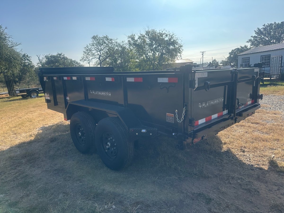 DP Platinum 82"x14' Tandem Eco Dump 14k BLACK - 1556 - J4 Trailer