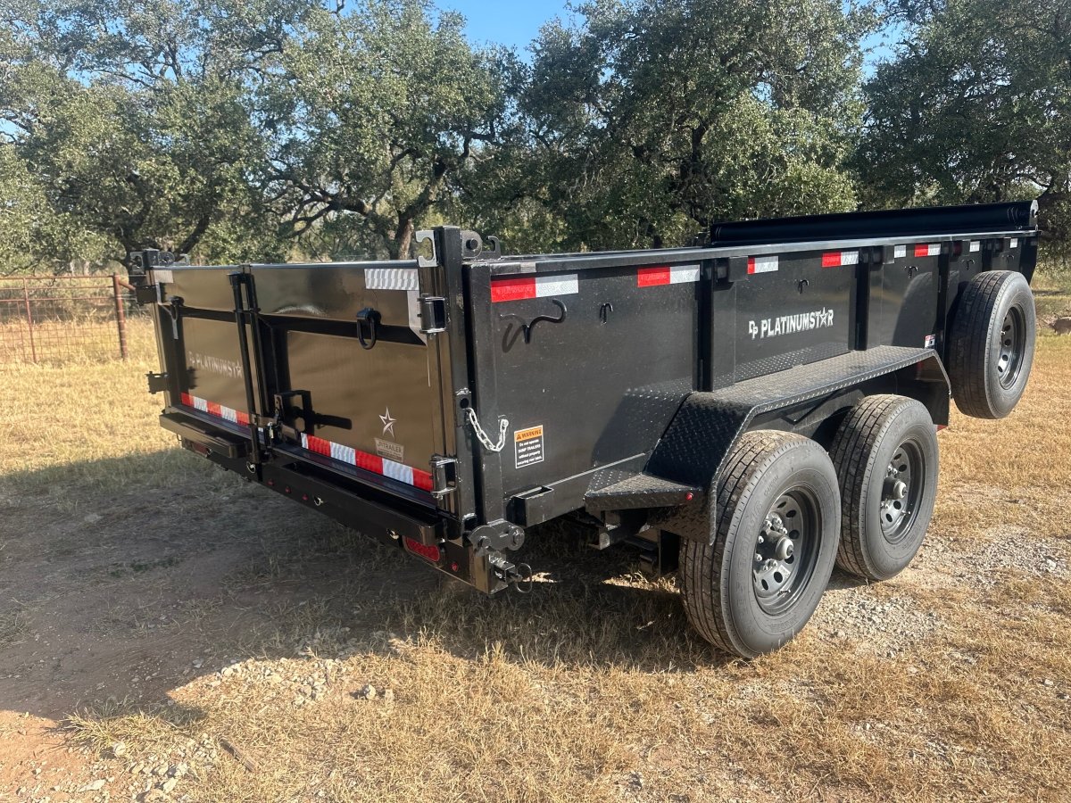 DP Platinum 82"x14' Tandem Eco Dump 14k BLACK - 1556 - J4 Trailer