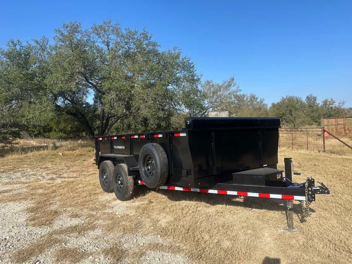 DP Platinum 82"x14' Tandem Eco Dump 14k BLACK - 1556 - J4 Trailer