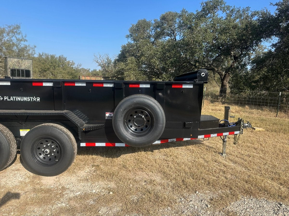 DP Platinum 82"x14' Tandem Eco Dump 14k BLACK - 1556 - J4 Trailer