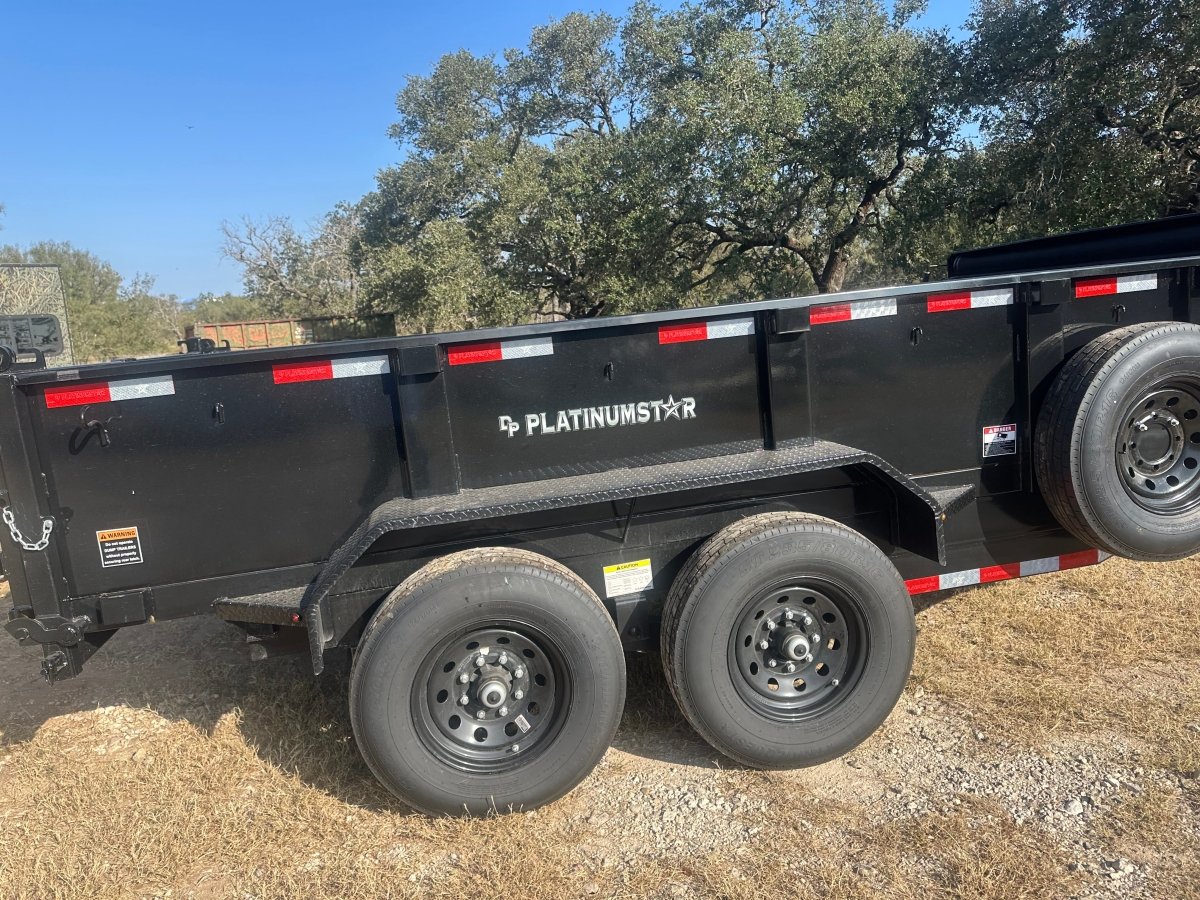 DP Platinum 82"x14' Tandem Eco Dump 14k BLACK - 1556 - J4 Trailer
