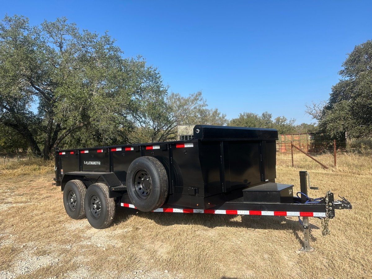 DP Platinum 82"x14' Tandem Eco Dump 14k BLACK - 1556 - J4 Trailer