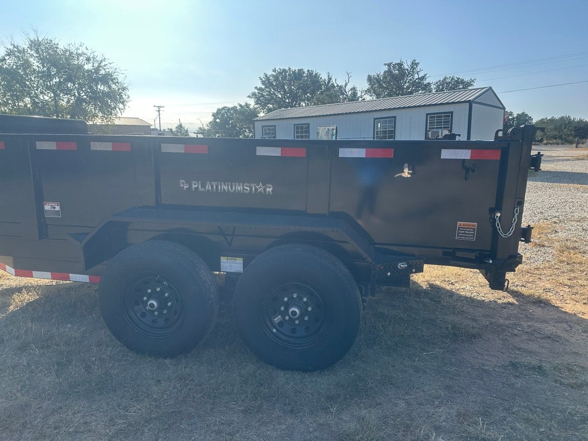 DP Platinum 82"x14' Tandem Eco Dump 14k BLACK - 1556 - J4 Trailer