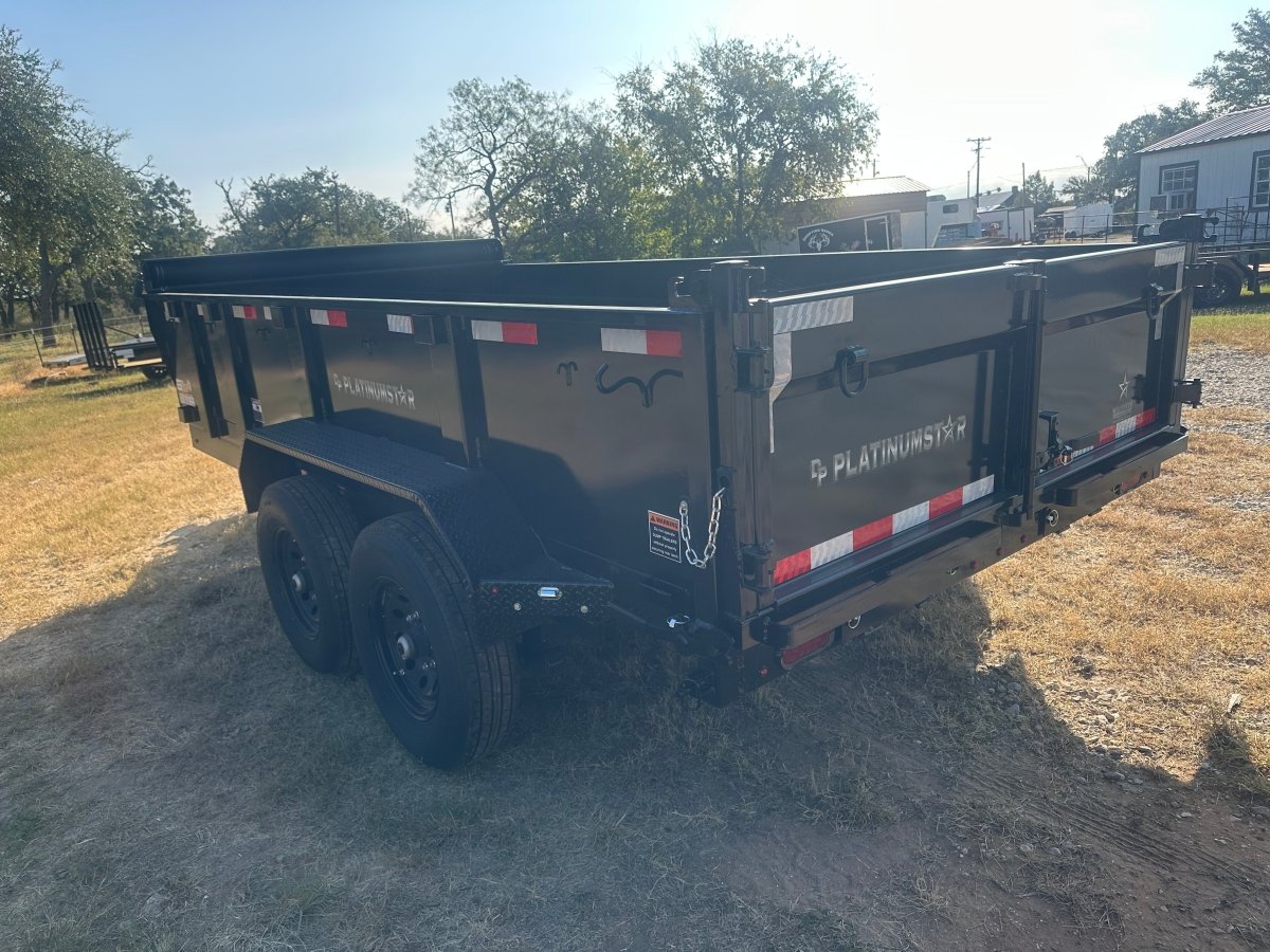 DP Platinum 82"x14' Tandem Eco Dump 14k BLACK - 1556 - J4 Trailer
