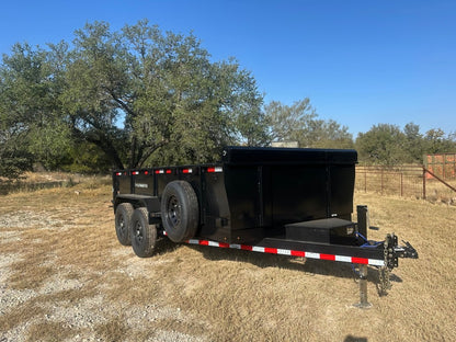 DP Platinum 82"x14' Tandem Eco Dump 14k BLACK - 1556 - J4 Trailer