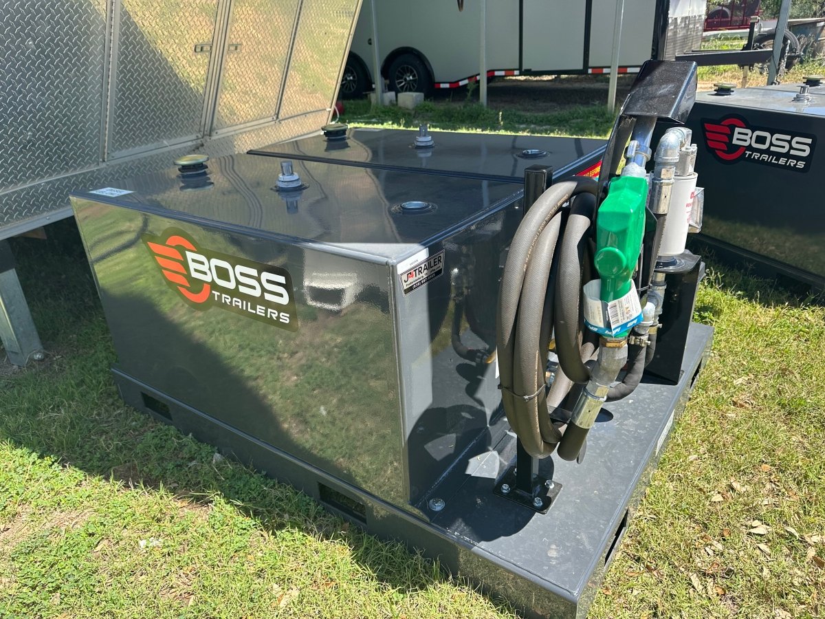 Farm Boss - 2 - 100 Gal. Tanks on a 49"W x 62"D x 4"H Skid - with pump NO solar - J4 Trailer