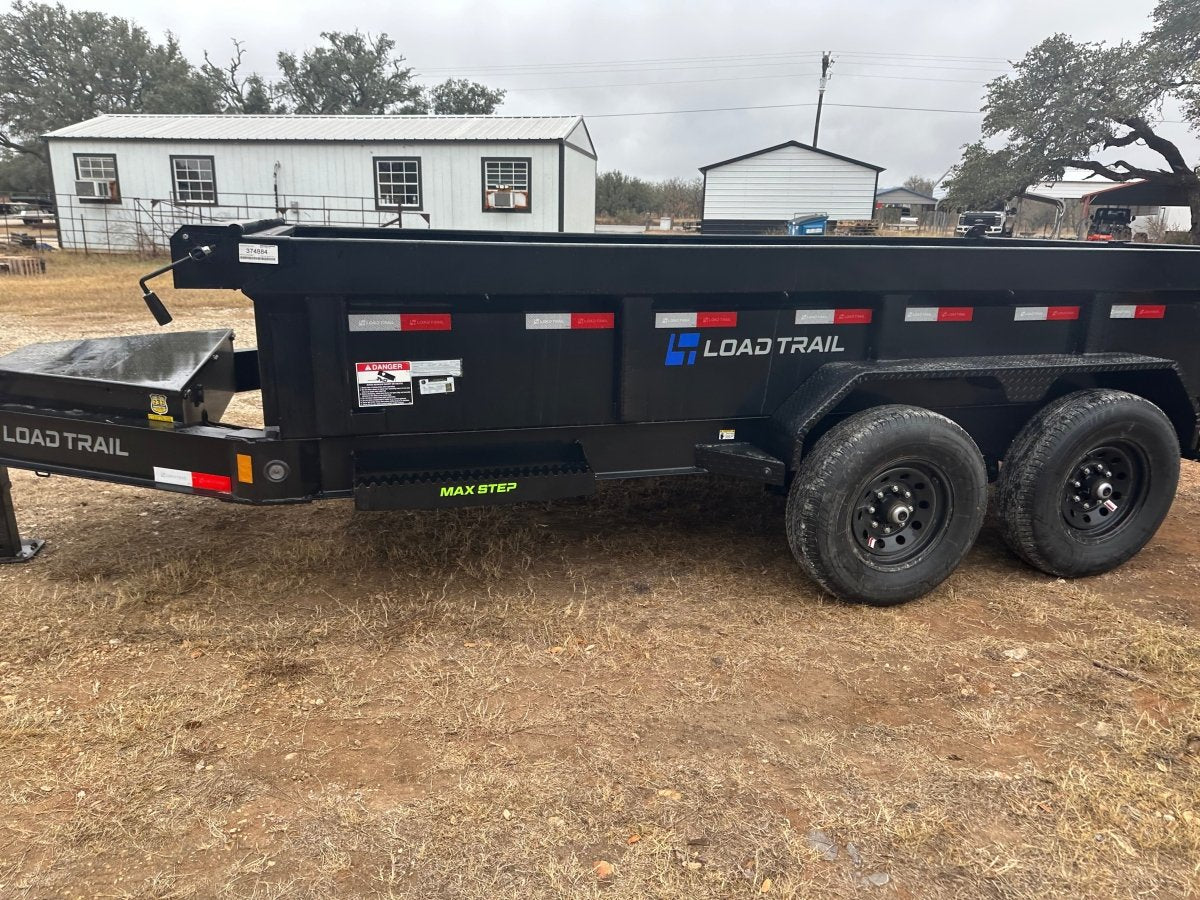LoadTrail 83"X14' Bumper Pull Tandem Dump BLACK - 4884 - J4 Trailer