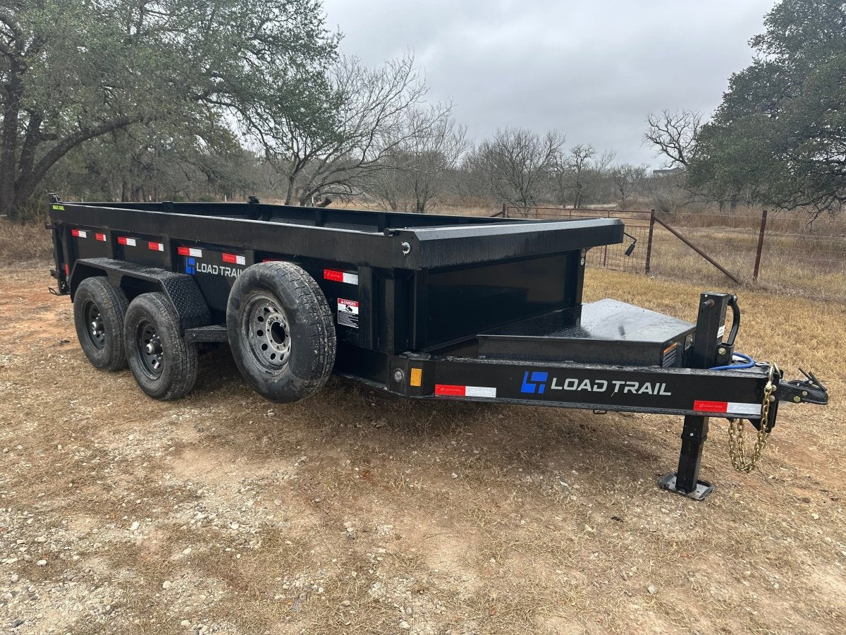 LoadTrail 83"X14' Bumper Pull Tandem Dump BLACK - 4884 - J4 Trailer