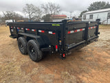 LoadTrail 83"X14' Bumper Pull Tandem Dump BLACK - 4884 - J4 Trailer
