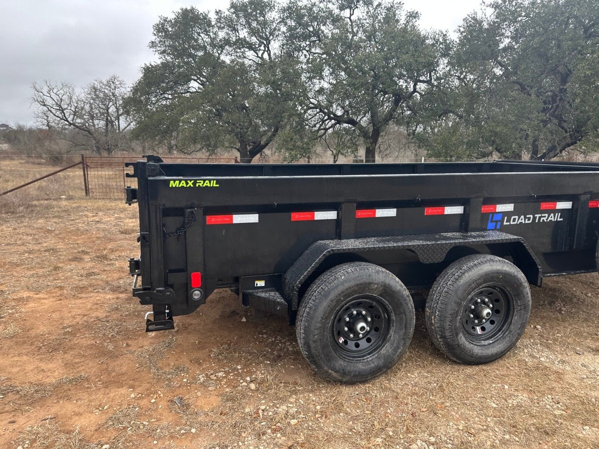 LoadTrail 83"X14' Bumper Pull Tandem Dump BLACK - 4884 - J4 Trailer