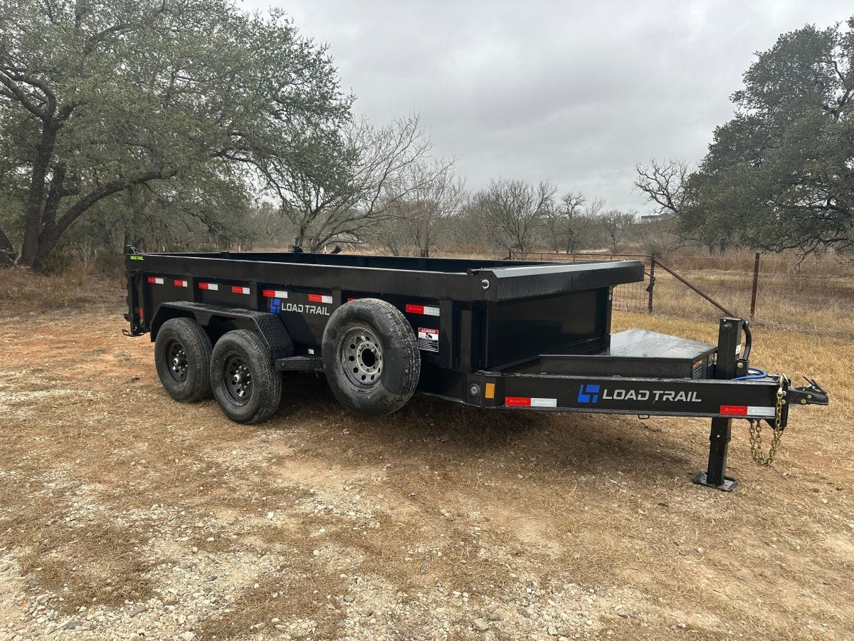LoadTrail 83"X14' Bumper Pull Tandem Dump BLACK - 4884 - J4 Trailer