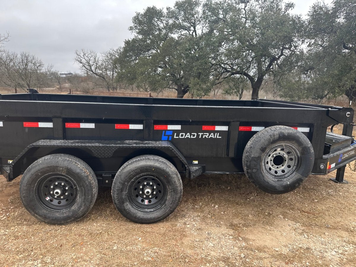 LoadTrail 83"X14' Bumper Pull Tandem Dump BLACK - 4884 - J4 Trailer