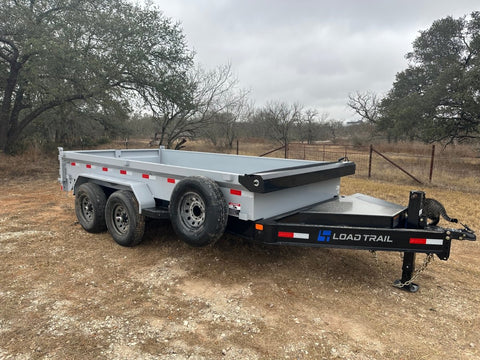 LoadTrail 83"X14' Bumper Pull Tandem Dump GRAY - 3239 - J4 Trailer
