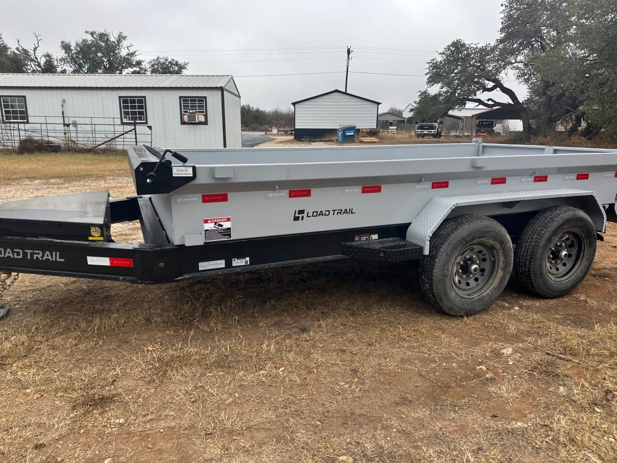 LoadTrail 83"X14' Bumper Pull Tandem Dump GRAY - 3239 - J4 Trailer