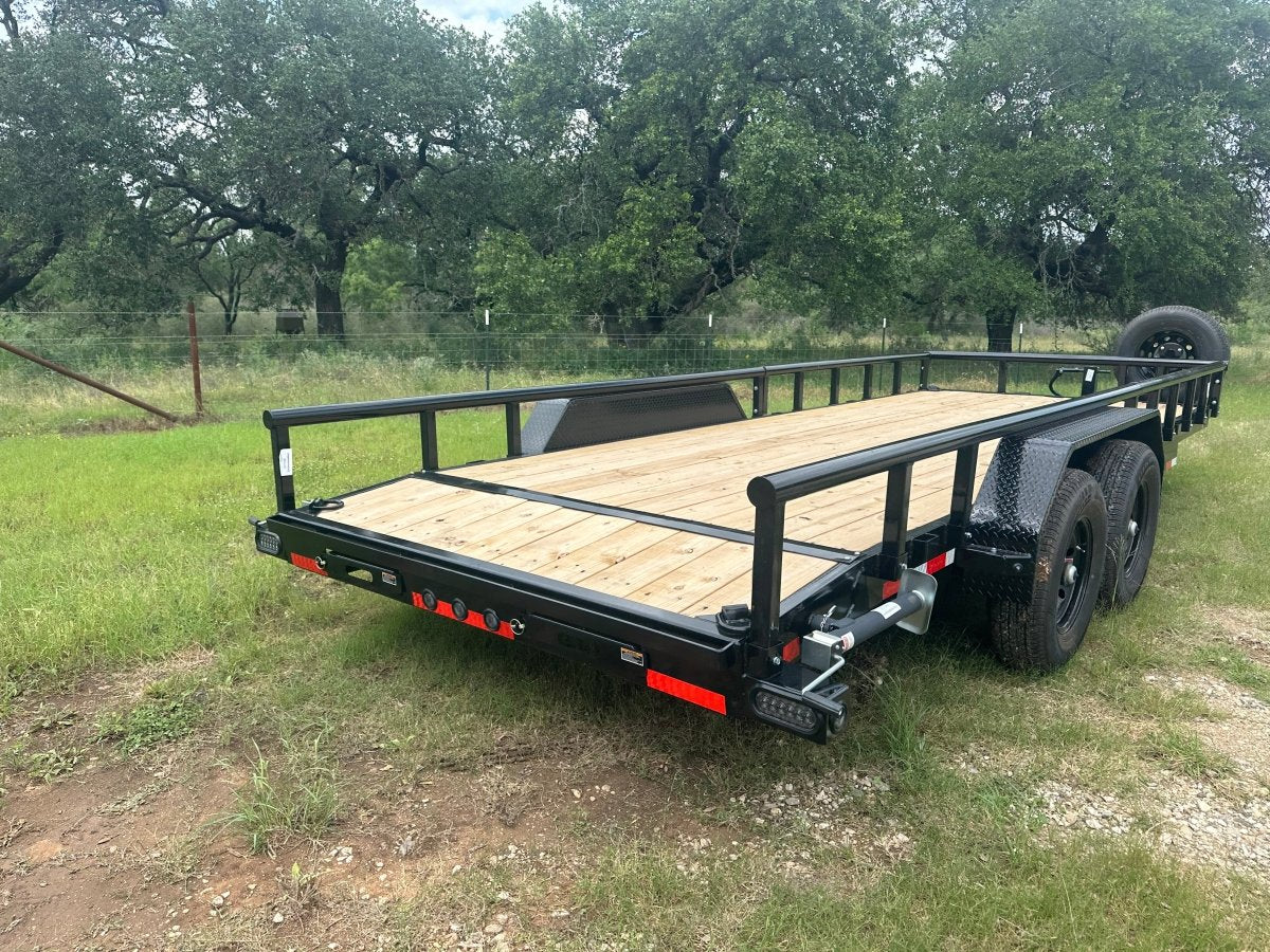 LoadTrail 83"x20' Tandem Carhauler Trailer w Rails - 7686 - J4 Trailer